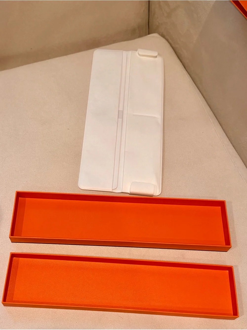 Hermes Orange Gift Bag and iWatch Band Box with Original Ribbon